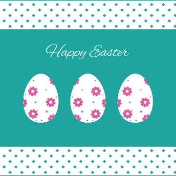 Happy easter cards illustration Stock Illustration