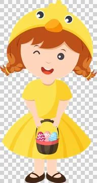 Happy Easter cartoon character icon Stock Illustration