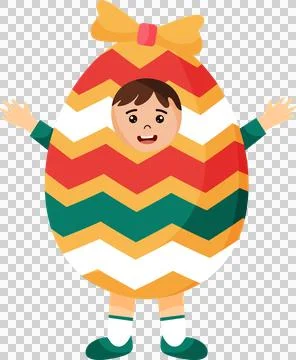 Happy Easter cartoon character icon Stock Illustration