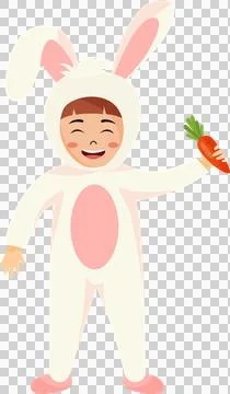 Happy Easter cartoon character icon Stock Illustration