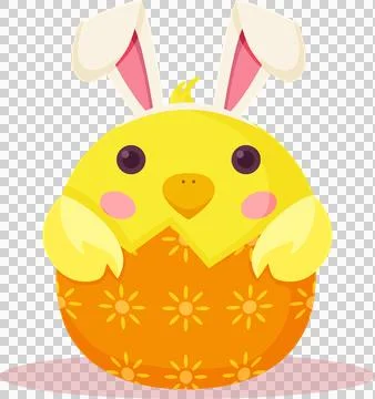 Happy Easter cartoon character icon Stock Illustration