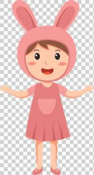 Happy Easter cartoon character icon Stock Illustration