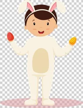 Happy Easter cartoon character icon Stock Illustration
