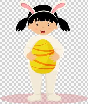 Happy Easter cartoon character icon Stock Illustration
