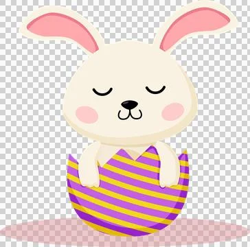 Happy Easter cartoon character icon Stock Illustration