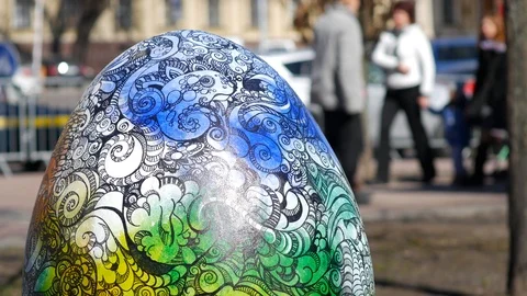 Happy Easter celabration in Ukraine Stock Footage 88295425