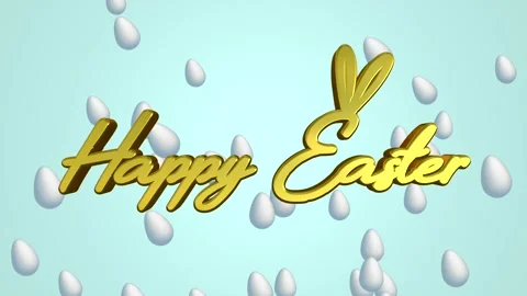 Happy easter celebration animation Stock Footage 327044833