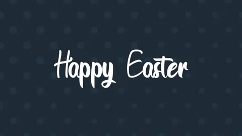 Happy Easter celebration with blue polka dot background 库存影片 265553282