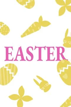 Happy Easter celebration with colorful eggs and fun symbols in springtime Stockillustratie