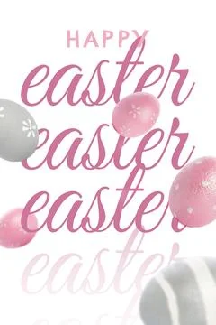 Happy Easter celebration with colorful eggs in bright setting for family Stockillustratie
