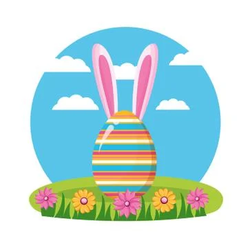 Happy easter celebration 库存插图