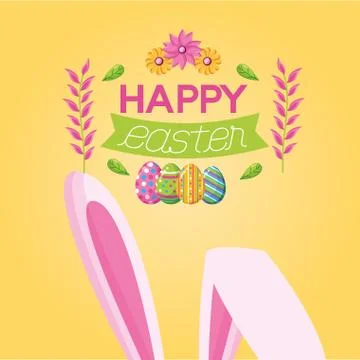 Happy easter celebration Stock Illustration