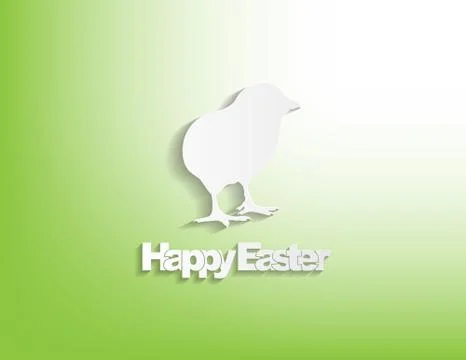 Happy easter with a chicken Stock Illustration
