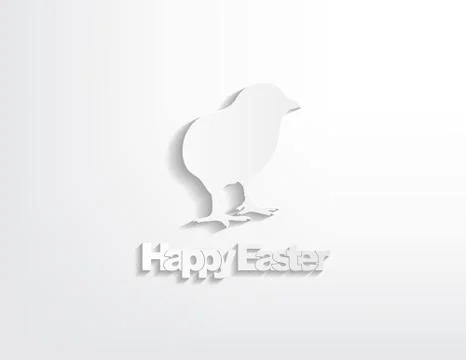 Happy easter with a chicken 스톡 일러스트