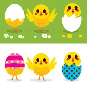 Happy Easter Chicks Illustrazione stock