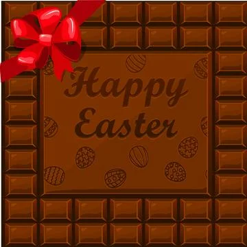 Happy Easter chocolate Stock Illustration