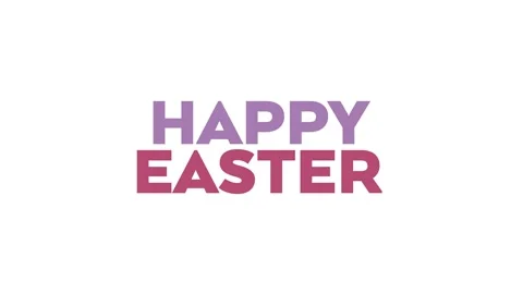 Happy Easter cinematic fade in loopable text animation for wishing happy easter Stock Footage 269906715