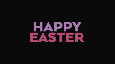 Happy Easter cinematic fade in loopable text animation for wishing happy easter Stock Footage 269906722