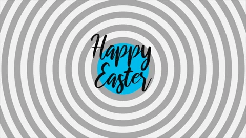 Happy Easter with circles pattern on white modern gradient Stock Footage 229846676