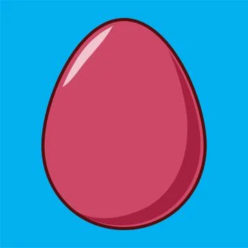 Happy Easter clean egg icon for text. Spring holidays in April. Gift. Seasona Stock Illustration
