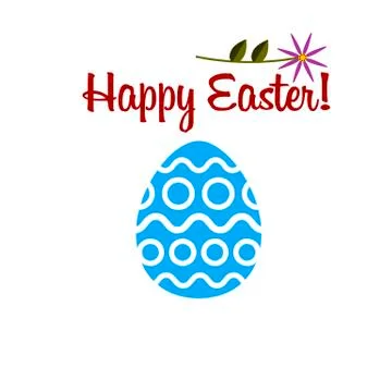 Happy Easter color flat icon Stock Illustration