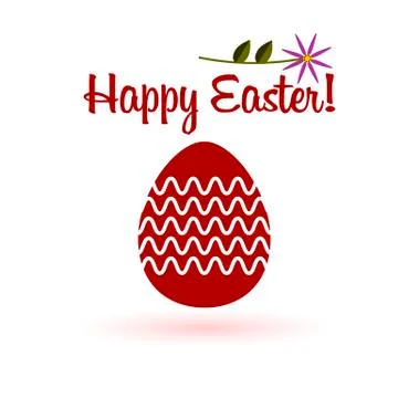 Happy Easter color flat icon Stock Illustration