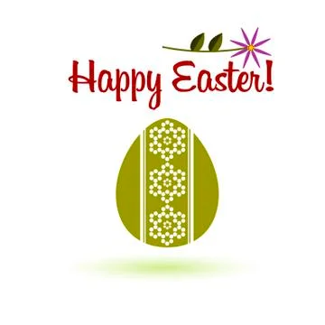 Happy Easter color flat icon Illustrazione stock