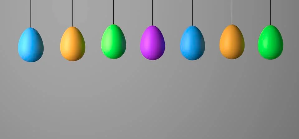 Happy easter with colored egg - Illustration Stock Illustration