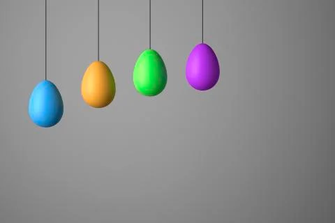 Happy easter with colored egg - Illustration Stock Illustration