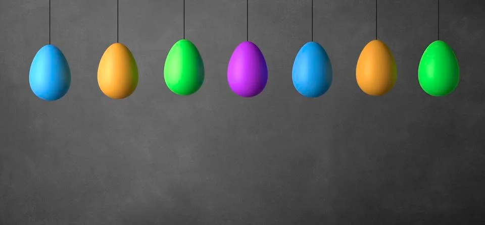 Happy easter with colored egg - Illustration Stock Illustration