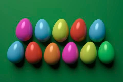 Happy easter with colored egg - Illustration 스톡 일러스트