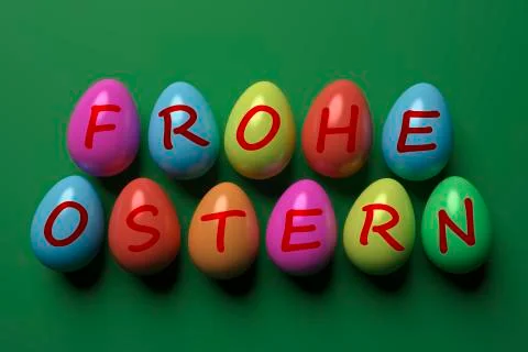 Happy easter with colored egg - Illustration Stock Illustration