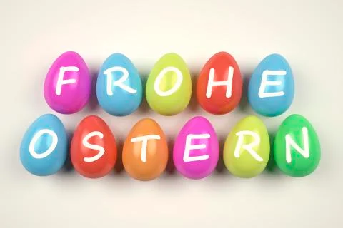 Happy easter with colored egg - Illustration Stock Illustration