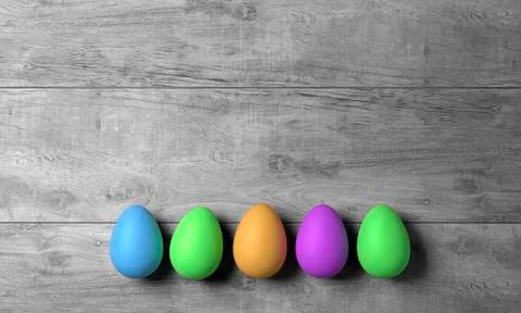 Happy easter with colored egg - Illustration Stock Illustration