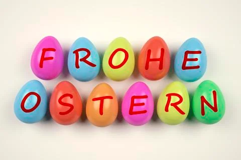 Happy easter with colored egg - Illustration Stock Illustration