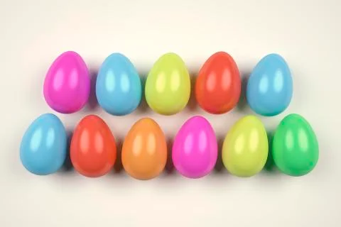 Happy easter with colored egg - Illustration Stock Illustration