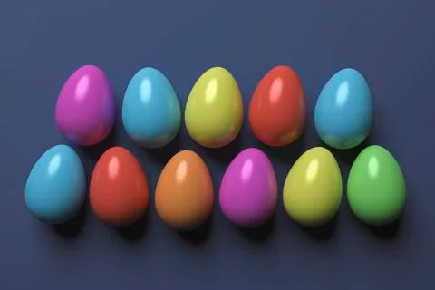 Happy easter with colored egg - Illustration Illustrazione stock
