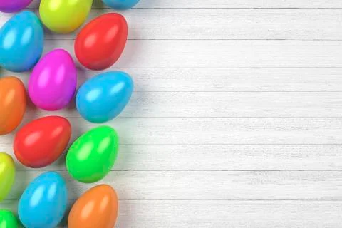 Happy easter with colored egg - Illustration Stock Illustration