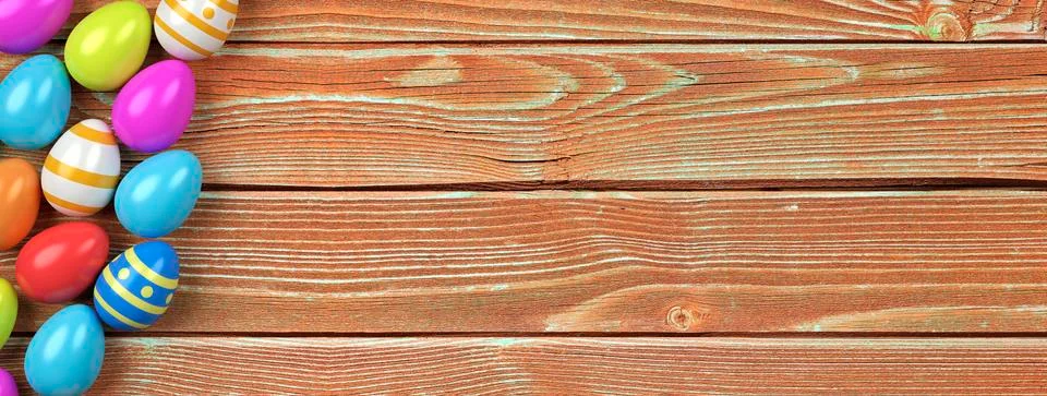 Happy easter with colored egg - Illustration Stock Illustration