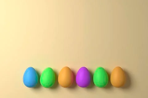 Happy easter with colored egg - Illustration Stock Illustration