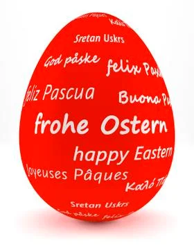 Happy easter with colored egg - Illustration Stock Illustration