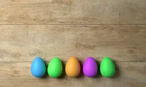 Happy easter with colored egg - Illustration Stock Illustration