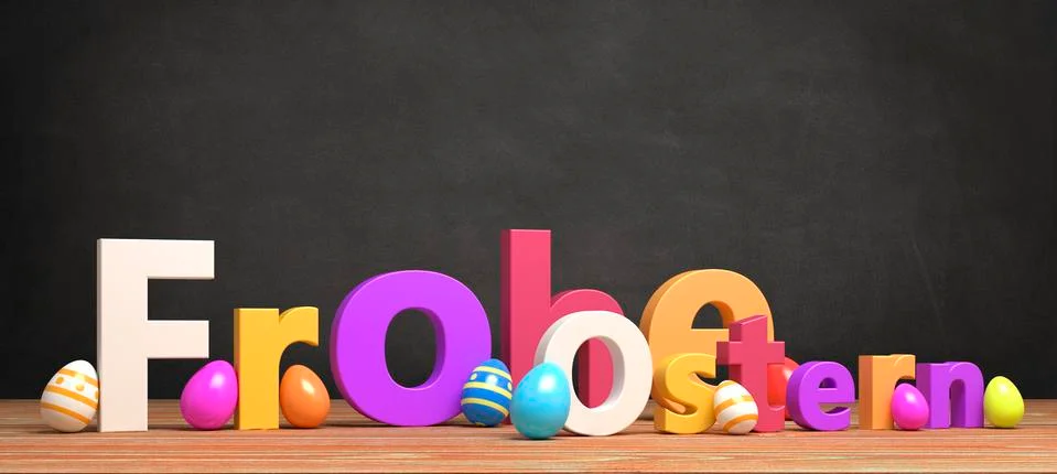 Happy easter with colored egg - Illustration Stock Illustration