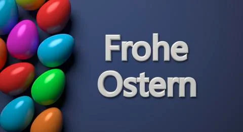 Happy easter with colored egg - Illustration Stock Illustration