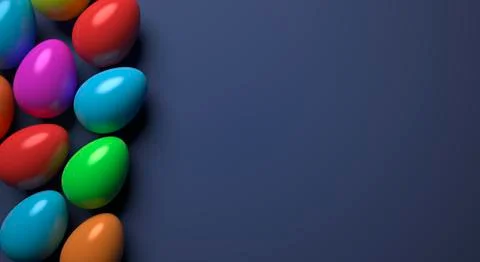 Happy easter with colored egg - Illustration Stock Illustration