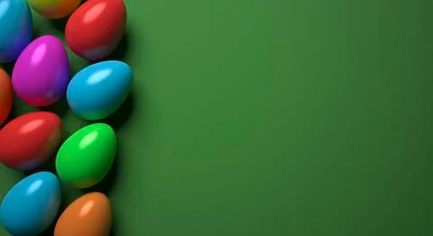 Happy easter with colored egg - Illustration Stock Illustration