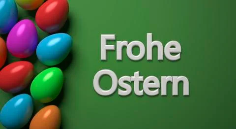 Happy easter with colored egg - Illustration Stock Illustration