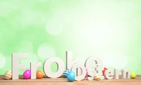 Happy easter with colored egg - Illustration Stock Illustration