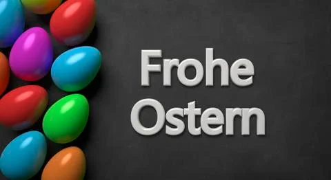 Happy easter with colored egg - Illustration Stock Illustration