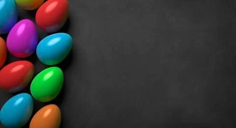 Happy easter with colored egg - Illustration Stock Illustration